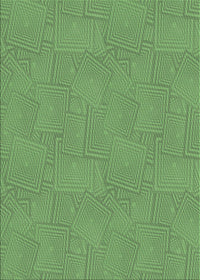 Machine Washable Transitional Green Rug, wshpat2407grn