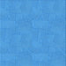 Round Patterned Neon Blue Rug, pat2407lblu