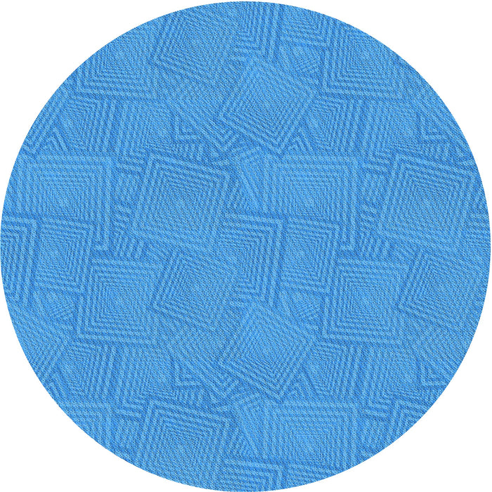 Square Patterned Neon Blue Rug, pat2407lblu