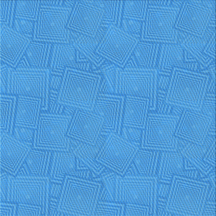 Round Machine Washable Transitional Neon Blue Rug, wshpat2407lblu