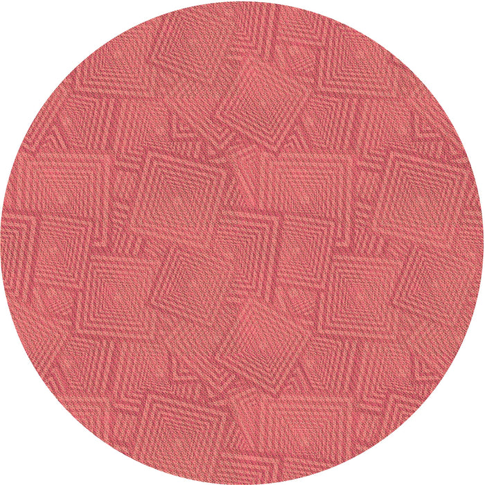 Square Patterned Tomato Red Rug, pat2407org