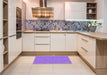 Patterned Purple Rug in a Kitchen, pat2407pur