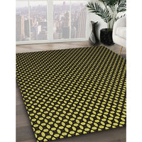 Patterned Black Rug, pat2408brn