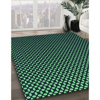 Patterned Black Rug, pat2408lblu