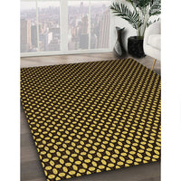 Patterned Black Brown Rug, pat2408org