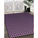 Machine Washable Transitional Orchid Purple Rug in a Family Room, wshpat2408pur