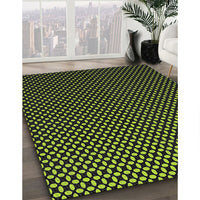 Patterned Black Novelty Rug, pat2408