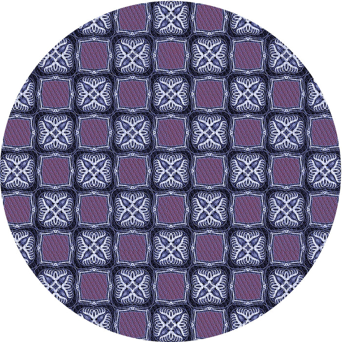 Square Patterned Blue Rug, pat2409blu