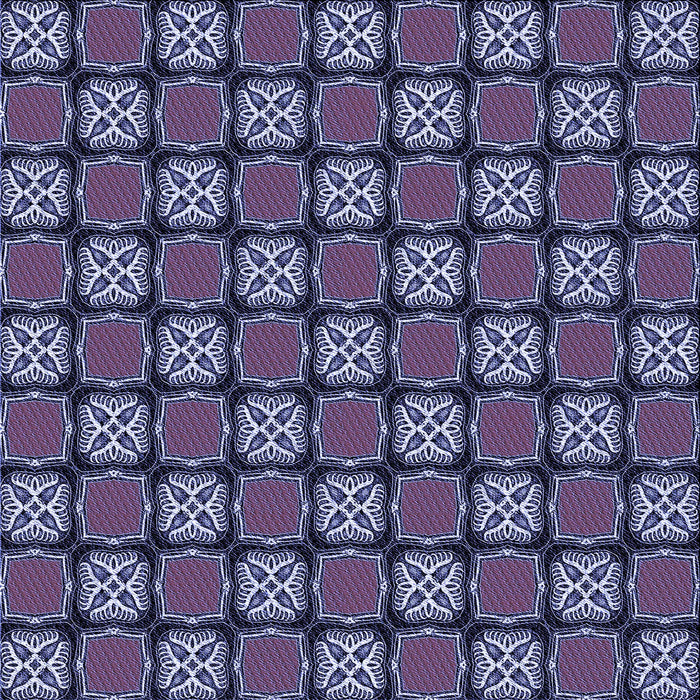 Round Patterned Blue Rug, pat2409blu