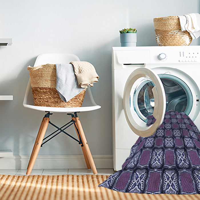 Machine Washable Transitional Blue Rug in a Washing Machine, wshpat2409blu