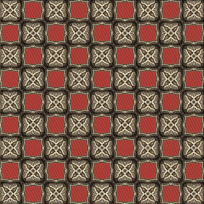 Round Patterned Brown Rug, pat2409brn