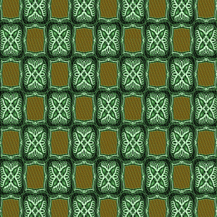 Patterned Dark Forest Green Rug, pat2409grn