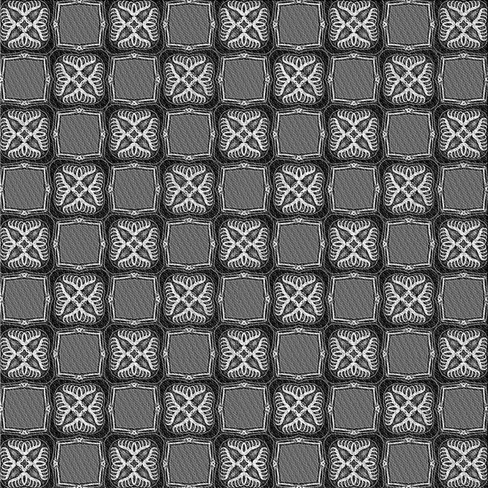 Round Patterned Charcoal Black Rug, pat2409gry