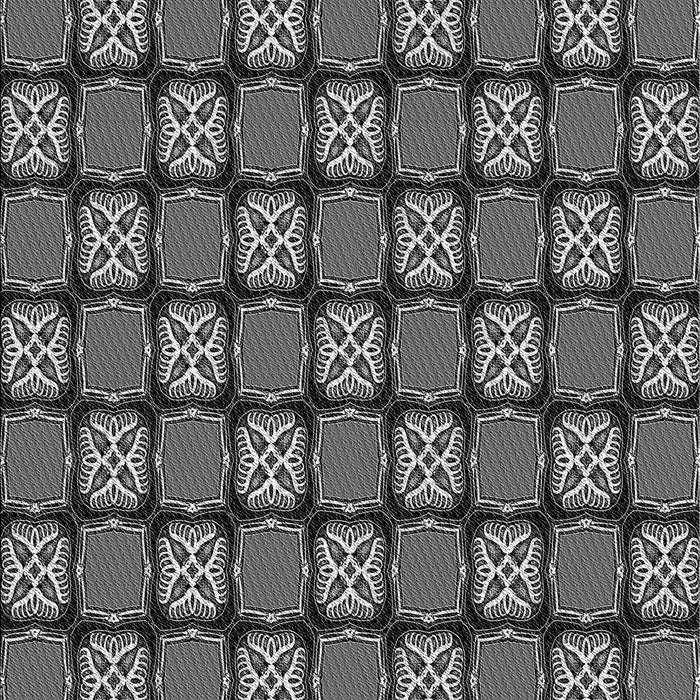 Machine Washable Transitional Charcoal Black Rug, wshpat2409gry