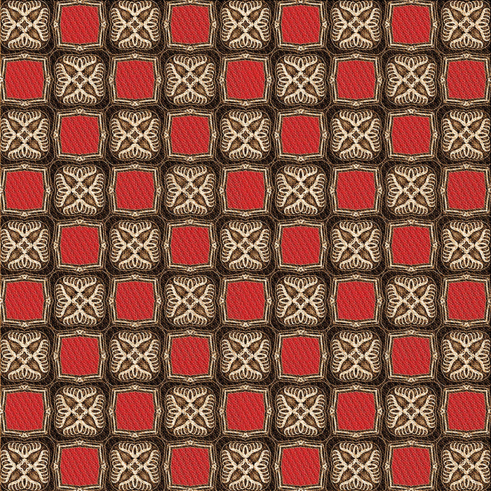 Round Patterned Dark Red Rug, pat2409org