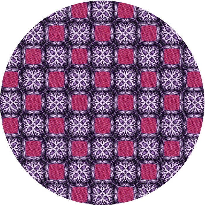 Square Machine Washable Transitional Lilac Purple Rug in a Living Room, wshpat2409pur