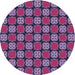 Square Machine Washable Transitional Lilac Purple Rug in a Living Room, wshpat2409pur