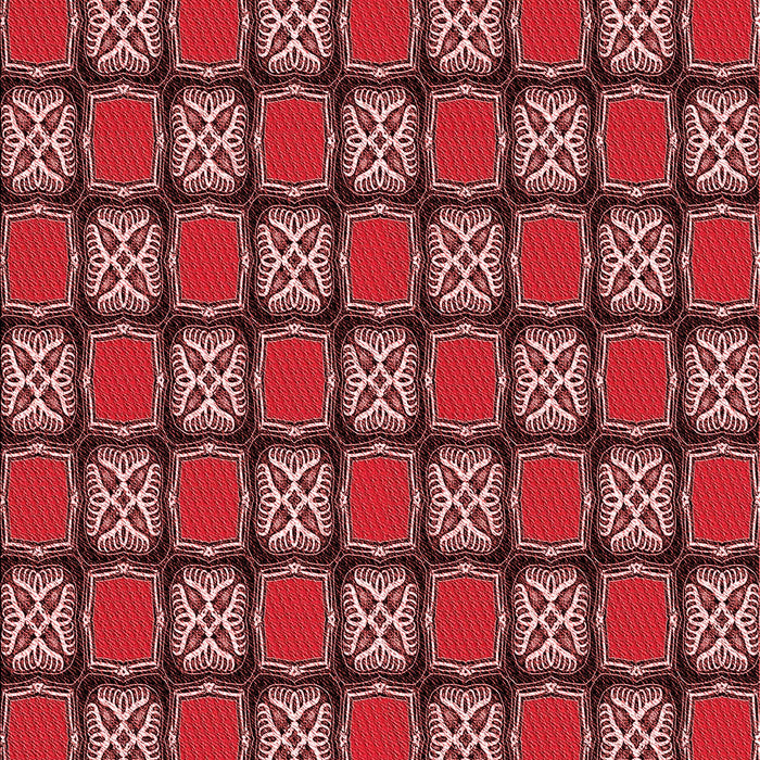 Patterned Cranberry Red Rug, pat2409rd