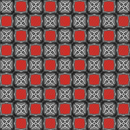 Square Patterned Dark Gray Novelty Rug, pat2409