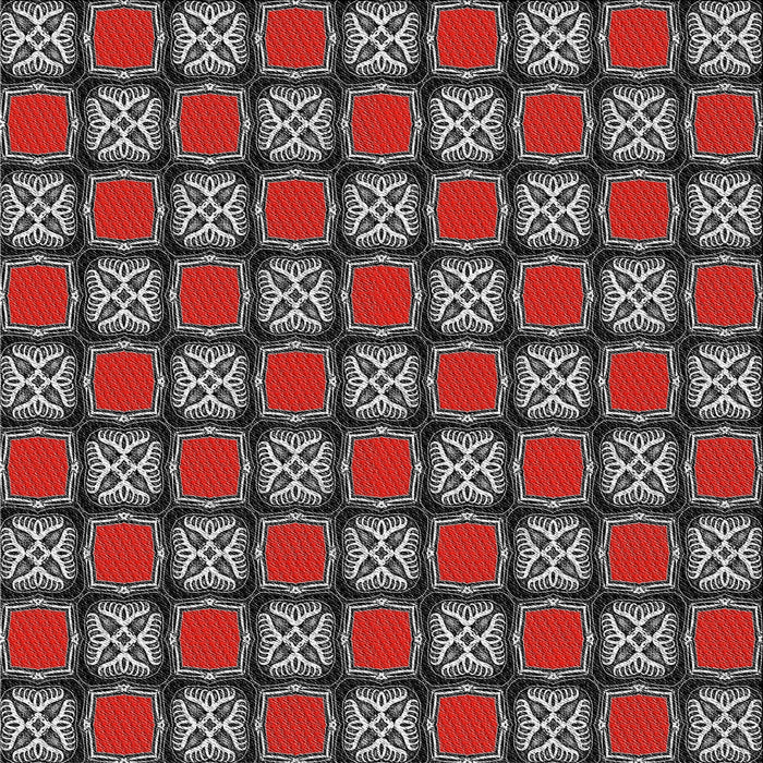 Square Patterned Dark Gray Novelty Rug, pat2409