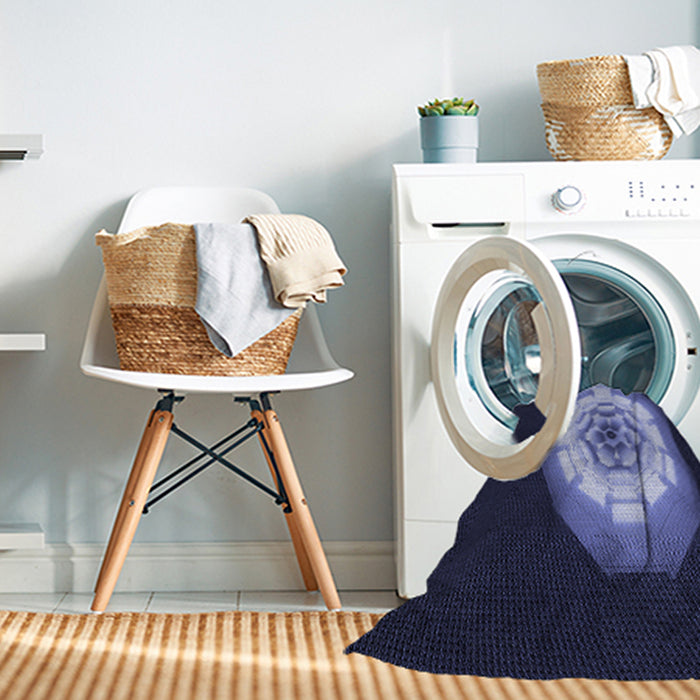 Machine Washable Transitional Night Blue Rug in a Washing Machine, wshpat241blu