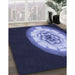 Machine Washable Transitional Night Blue Rug in a Family Room, wshpat241blu