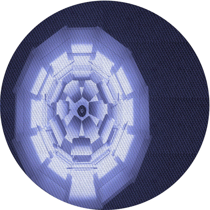 Square Patterned Night Blue Rug, pat241blu