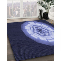 Patterned Night Blue Rug, pat241blu