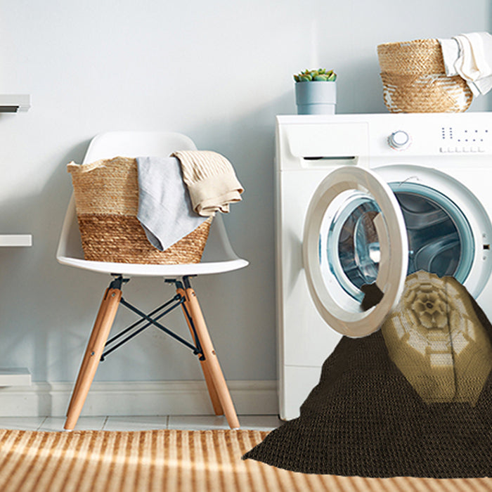Machine Washable Transitional Caramel Brown Rug in a Washing Machine, wshpat241brn