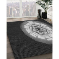 Patterned Midnight Gray Rug, pat241gry