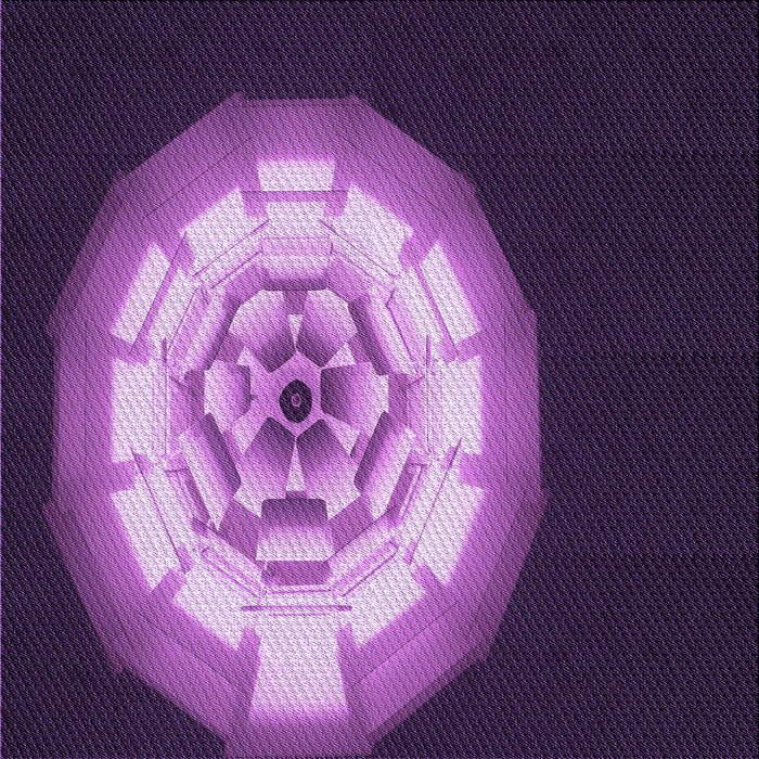 Round Patterned Purple Rug, pat241pur