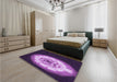 Patterned Purple Rug in a Bedroom, pat241pur