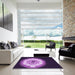 Machine Washable Transitional Purple Rug in a Kitchen, wshpat241pur