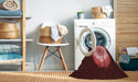 Machine Washable Transitional Maroon Red Rug in a Washing Machine, wshpat241rd