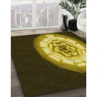 Patterned Black Brown Rug, pat241yw