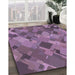 Patterned Orchid Purple Rug in Family Room, pat2410pur