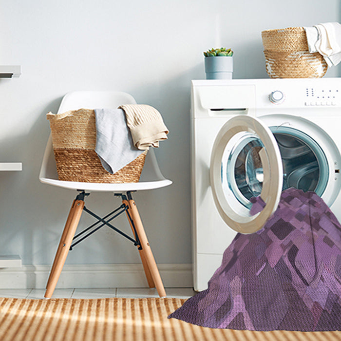 Machine Washable Transitional Orchid Purple Rug in a Washing Machine, wshpat2410pur