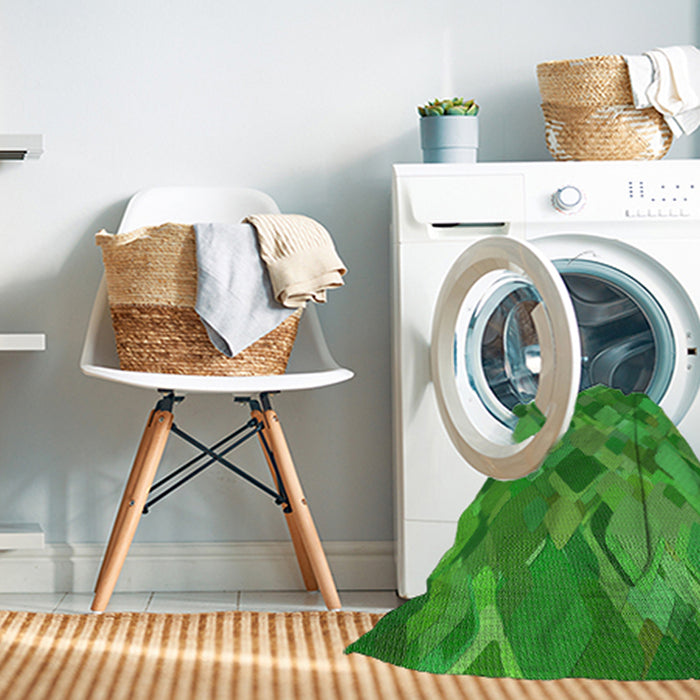 Machine Washable Transitional Neon Green Rug in a Washing Machine, wshpat2410