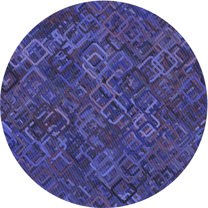 Square Patterned Blue Rug, pat2411blu