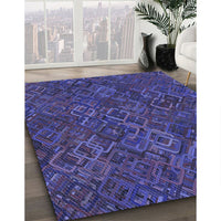 Patterned Blue Rug, pat2411blu