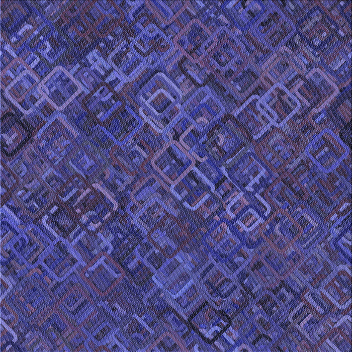 Round Patterned Blue Rug, pat2411blu