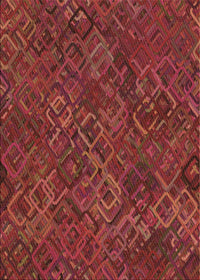 Machine Washable Transitional Red Rug, wshpat2411brn