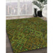 Patterned Bakers Brown Rug in Family Room, pat2411grn