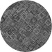 Square Patterned Gray Rug, pat2411gry