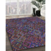 Patterned Plum Purple Rug in Family Room, pat2411lblu