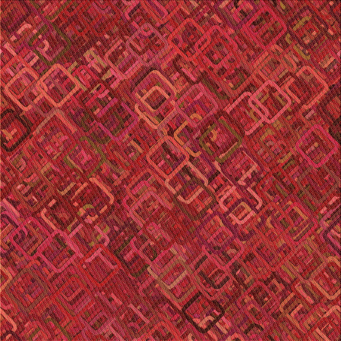Round Patterned Red Rug, pat2411org