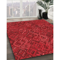 Patterned Red Rug, pat2411rd