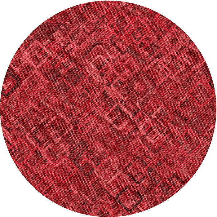 Square Machine Washable Transitional Red Rug in a Living Room, wshpat2411rd