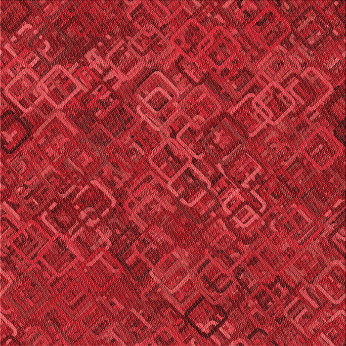 Round Patterned Red Rug, pat2411rd