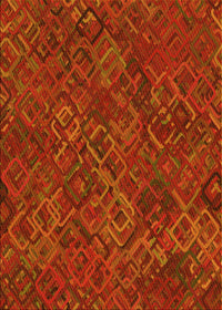 Machine Washable Transitional Orange Red Orange Rug, wshpat2411yw